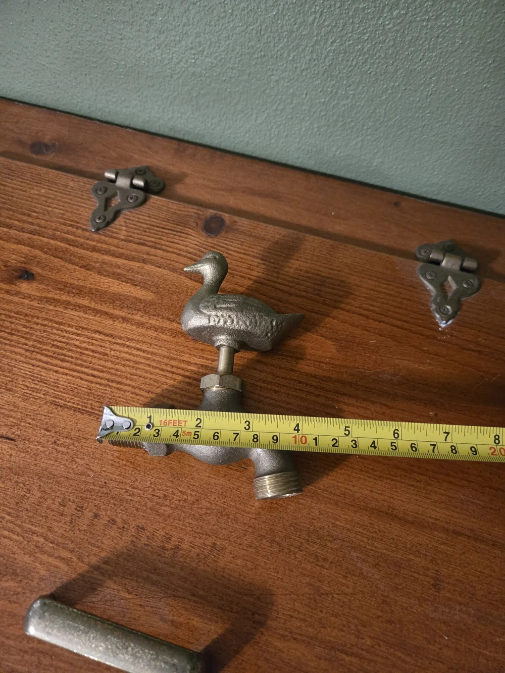 Decorative Brass Duck Faucet Handle Wall Accent - Brass Finish